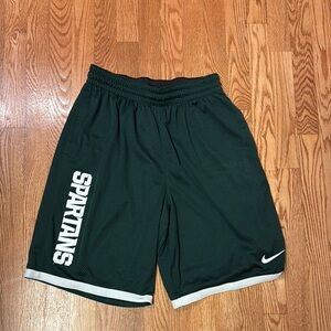 Nike Green Michigan State Athletic Shorts